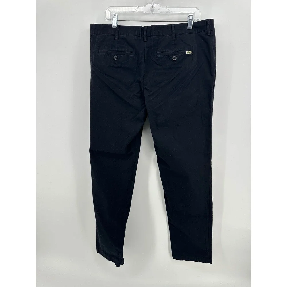 Lacoste Mens Slim Fit Chino Pants Navy Blue Cotton Trousers HH8238 Size 36 x 32